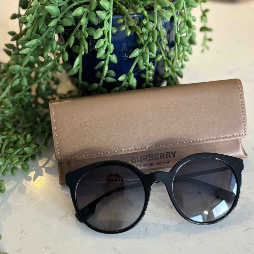 Burberry Black Sunglasses with Brown Case